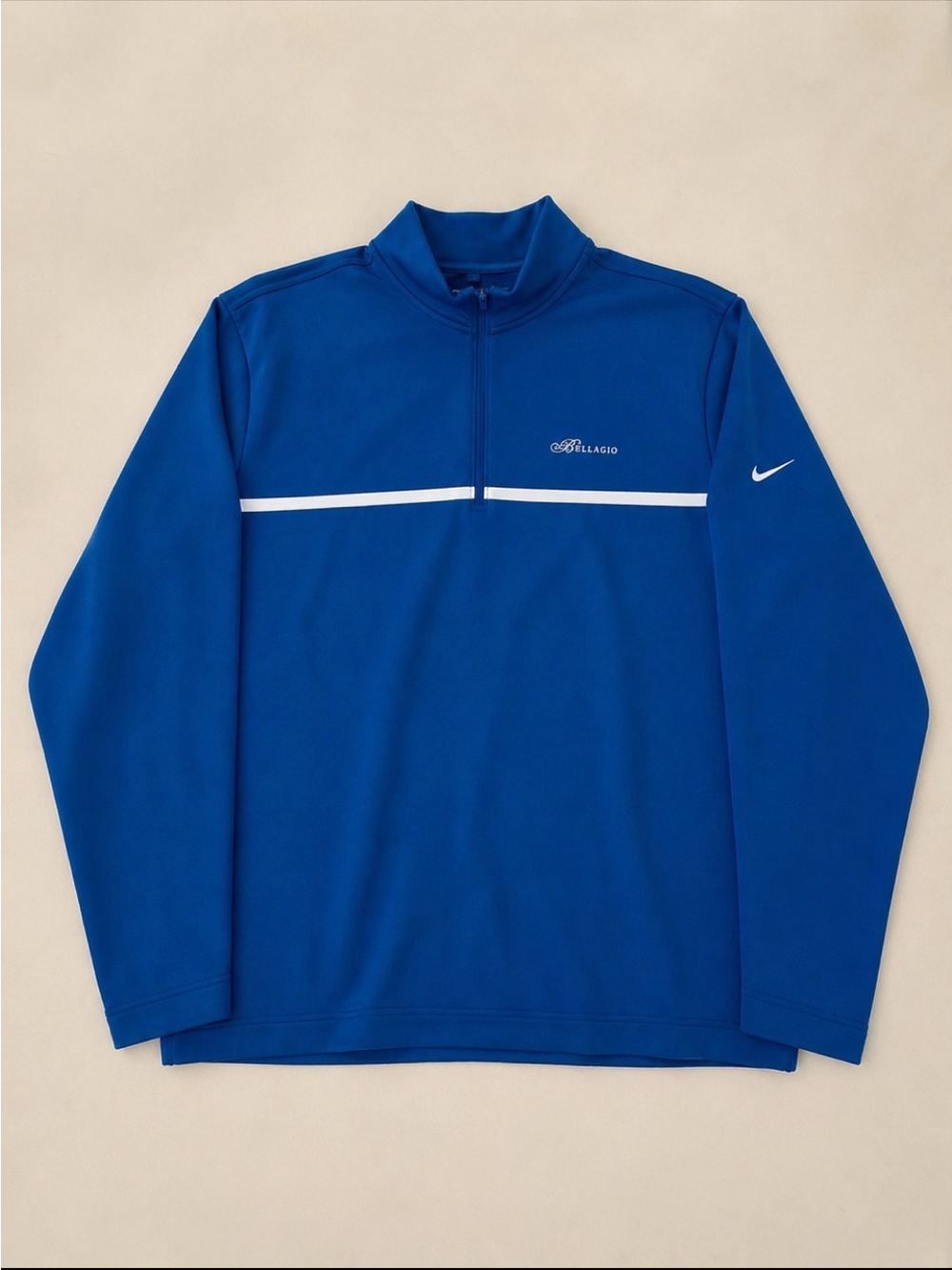 Nike Golf Bellagio 1/4 Zip Pullover Blue Mens XL Athletic Dri-Fit Sweatshirt